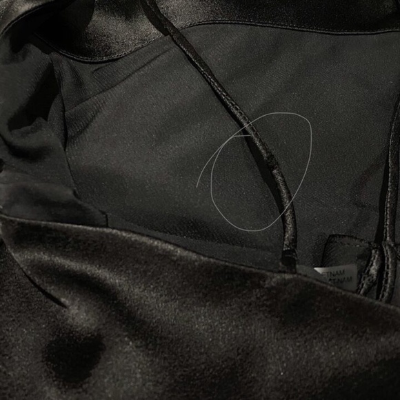 Alice + Olivia Dress Mini Slip Harmony Black Cowl Neck Sleeveless - Picture 6 of 11